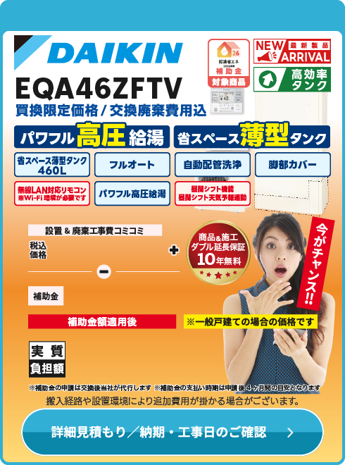 ダイキン工業 EQA46ZFTV　薄型高圧モデル！