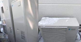 滋賀県長浜市でダイキン「EQN46WFV」に交換～リピーター様からのご依頼で雪をかきわけて設置～＜エコキュート交換工事例＞