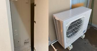 大阪府高槻市で三菱「SRT-W375Z」を設置～タンクとヒートポンプの離隔