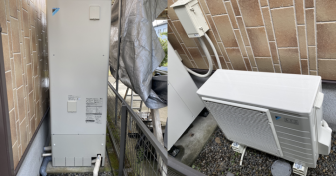 鹿児島県霧島市でダイキン「EQ37WFV」を設置～配管を追加してセミオートからフルオートEQに交換～＜エコキュート交換工事例＞