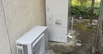 宮崎県西臼杵郡高千穂町で三菱「SRT-N375」を設置～丸型電気温水器を撤去～＜エコキュート交換工事例＞