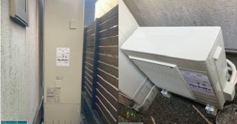 静岡県静岡市葵区でダイキン「EQX46XFV」を設置～フェンスを脱着して隣家から搬出入～＜エコキュート交換工事例＞