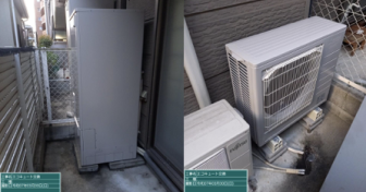大阪府大阪市鶴見区で三菱「SRT-S376」を設置～宅内からの搬出入でフェンスに囲まれたEQを交換～＜エコキュート交換工事例＞