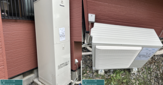 栃木県塩谷郡高根沢町でパナソニック「HE-S46LQS」を設置～20段の階段を昇降してタンクを搬出入～＜エコキュート交換工事例＞
