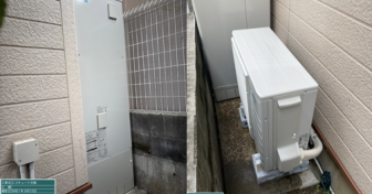 大阪府池田市でダイキン「EQA37YSV」を設置～20段超えの階段を昇降してEQ交換～＜エコキュート交換工事例＞