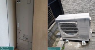 新潟県新潟市中央区で三菱「SRT-S376」を設置～玄関内の狭小スペースに設置されたタンクを交換＜エコキュート交換工事例＞