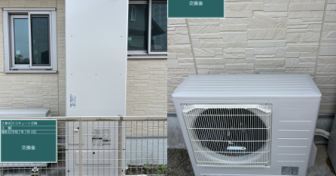 宮崎県日南市で三菱「SRT-S467」を設置～フェンスを外してタンクを搬出入～＜エコキュート交換工事例＞