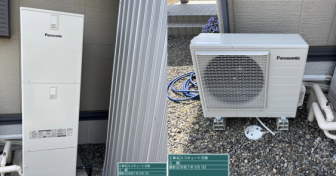 【動画あり】滋賀県東近江市でパナソニック「HE-S37LQS」を設置～タンク容量を変更＆電気温水器からEQに交換～＜エコキュート交換工事例＞