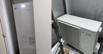東京都新宿区「四の坂テラス」でダイキン「EQN37VFV」を設置～宅内を通って搬出入～＜エコキュート交換工事例＞
