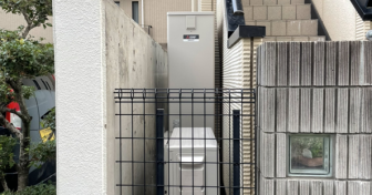 大阪府大阪市東淀川区で三菱「SRT-W375Z」を設置～トラック上からの搬入出～＜エコキュート交換工事例＞