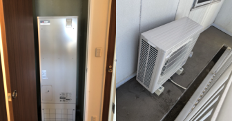 東京都江東区「キャナルファーストタワー」で三菱「SRT-W305D」を設置～室内のタンクを交換～＜エコキュート交換工事例＞