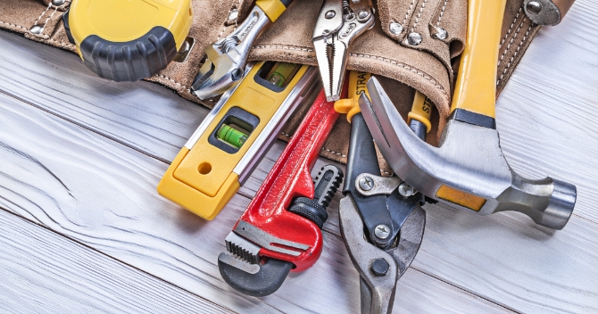 画像 作業道具が袋に入っている画像